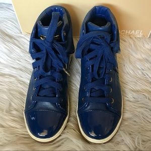 Michael Kors urban blue MK logo folded sneaker